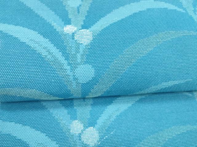 平和屋着物＊夏物 八寸名古屋帯 草葉文 銀糸 DABA0489cm