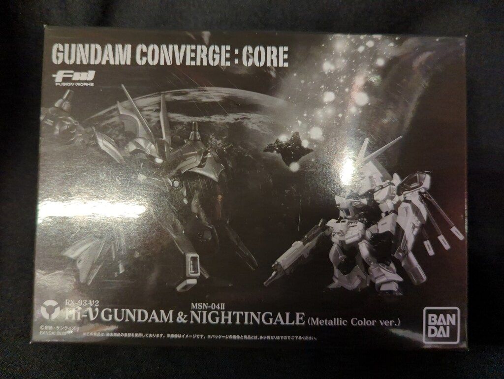BANDAI FW GUNDAM CONVERGE CORE Hi-νガンダム-ナイチンゲール メタリック ver