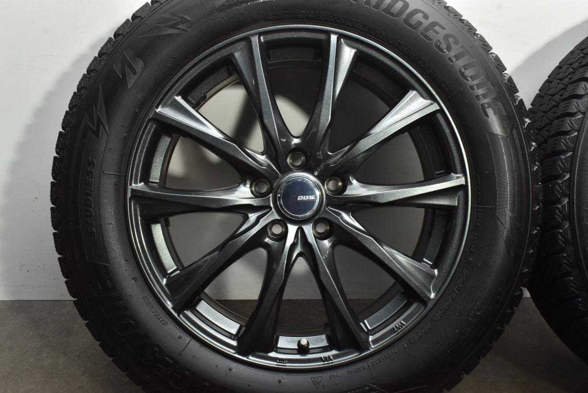  バリ溝 DOS 18 in 7 5 J 38 PCD 114 3 ブリヂストン ブリザック DM V 235 60 R NX エクストレイル アウトランダー CX 18インチ タイヤ ホイールセット