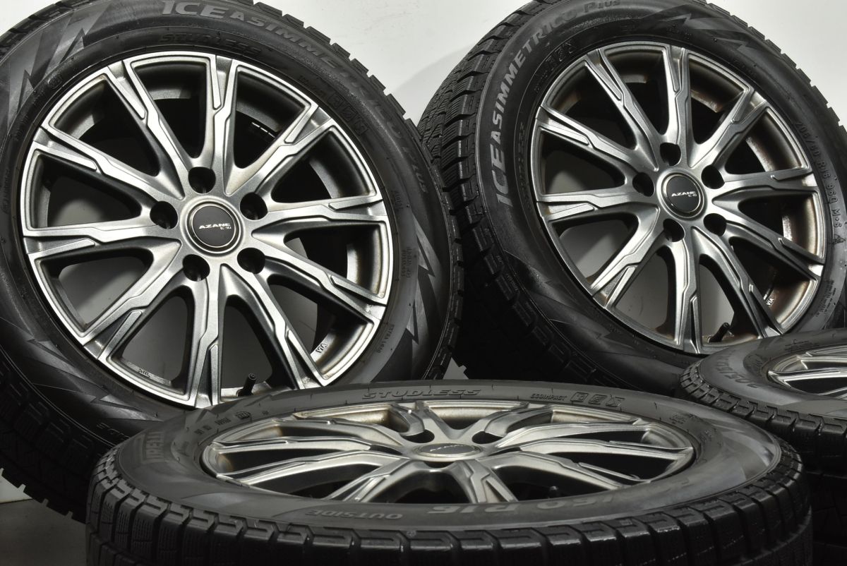 程度良好品 AZANE 16 in 6 5 J 53 PCD 114 3 ピレリ アイスアシンメトリコプラス 205 60 R ノア ヴォクシー エスクァイア ステップワゴン