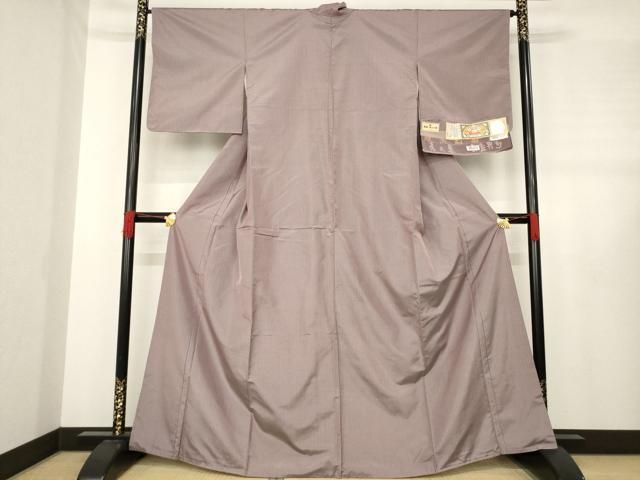 平和屋着物○本場縞大島紬 縞 屋久杉染 大島紬美幸 証紙付き 正絹 逸品