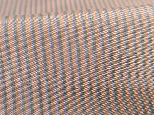 平和屋着物○本場縞大島紬 縞 屋久杉染 大島紬美幸 証紙付き 正絹 逸品