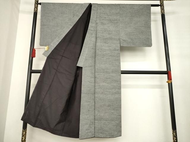 平和屋着物 男性 紬 アンサンブル 霞文 正絹 ck