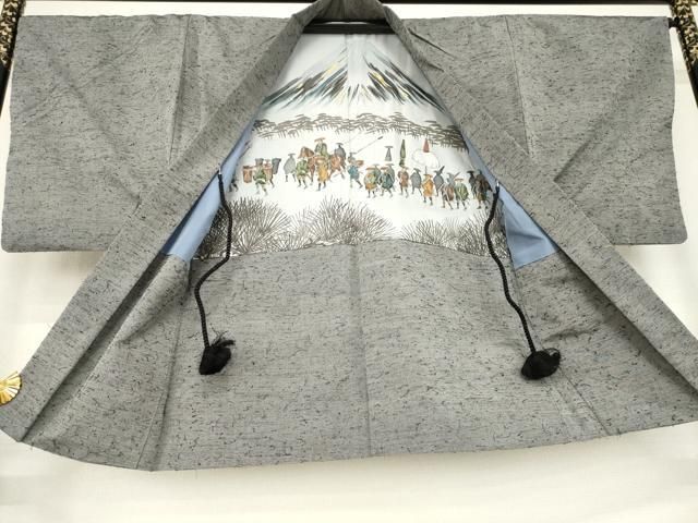  平和屋着物 男性 紬 アンサンブル 霞文 正絹 ck 着物セット 着物 浴衣