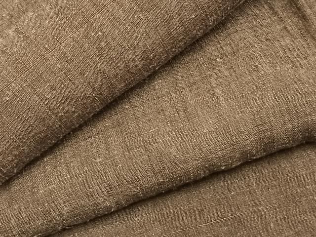 平和屋着物○本場結城紬 重要無形文化財 色無地 樺茶色 正絹 逸品