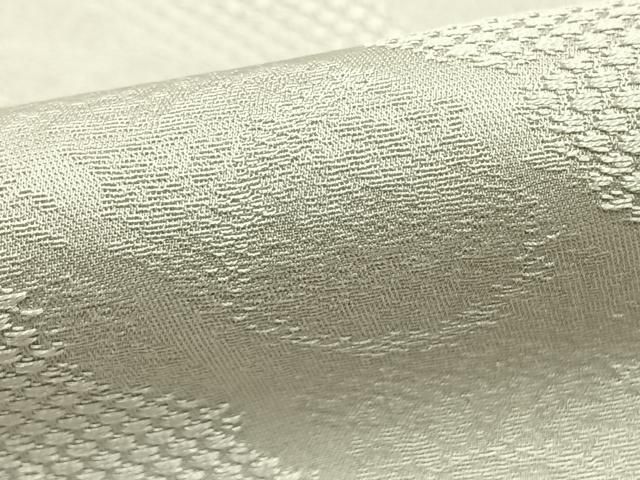  平和屋着物 上質な色無地 斜め立涌地紋 灰黄緑色 正絹 fy 色無地 着物