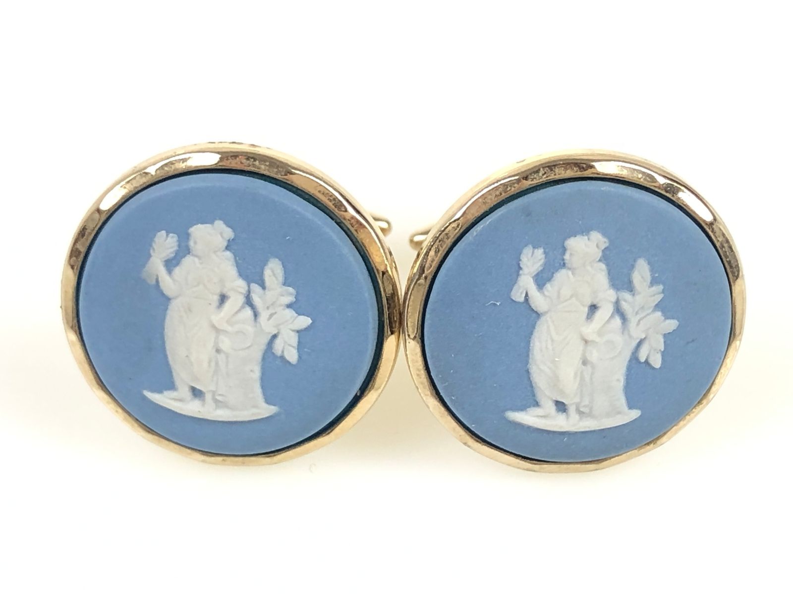 WEDGWOOD ウェッジウッド カフス カフスボタン 獅子モチーフ ブルー
