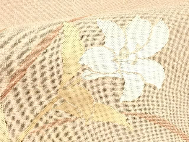 平和屋着物＊夏物　八寸名古屋帯　草花文　DABA0504cm 平和屋着物＊夏物 八寸名古屋帯 草花文 DABA0504cm