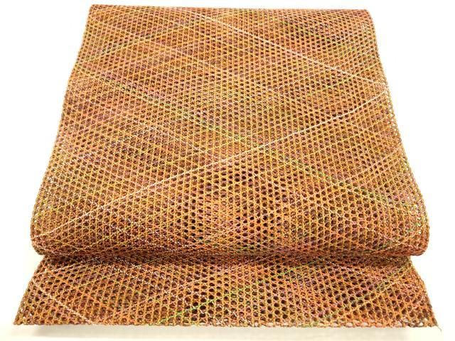 平和屋着物＊夏物 八寸名古屋帯 抽象文様 正絹 逸品 DABA0508cm