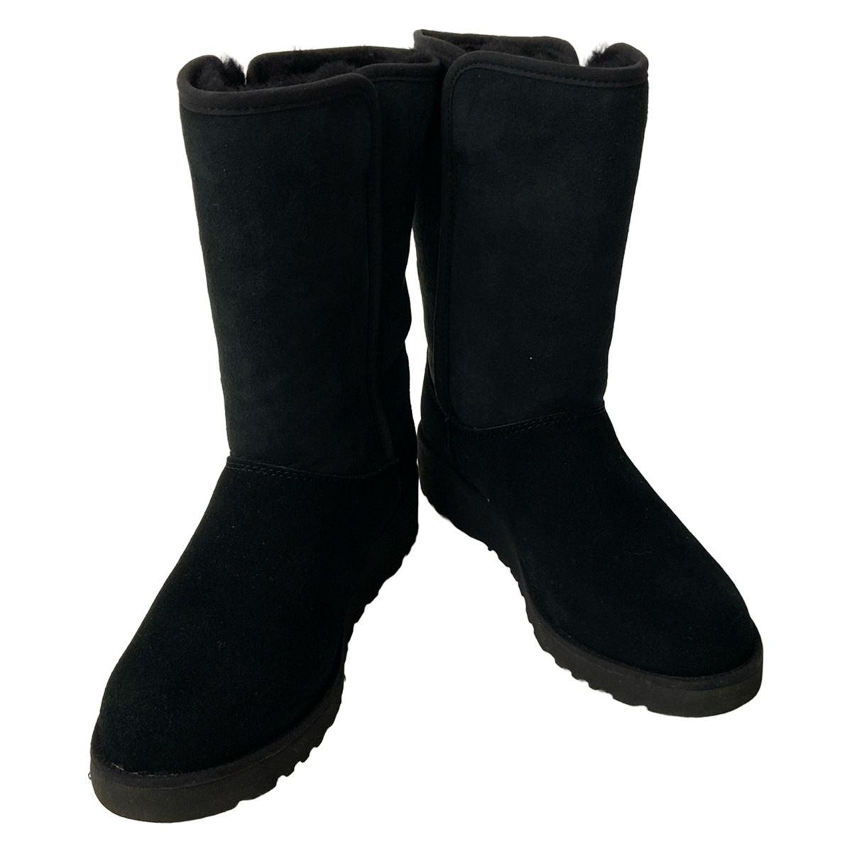 UGG アグ ショートブーツ 23 レディース アミ 1013428 黒 ムートン