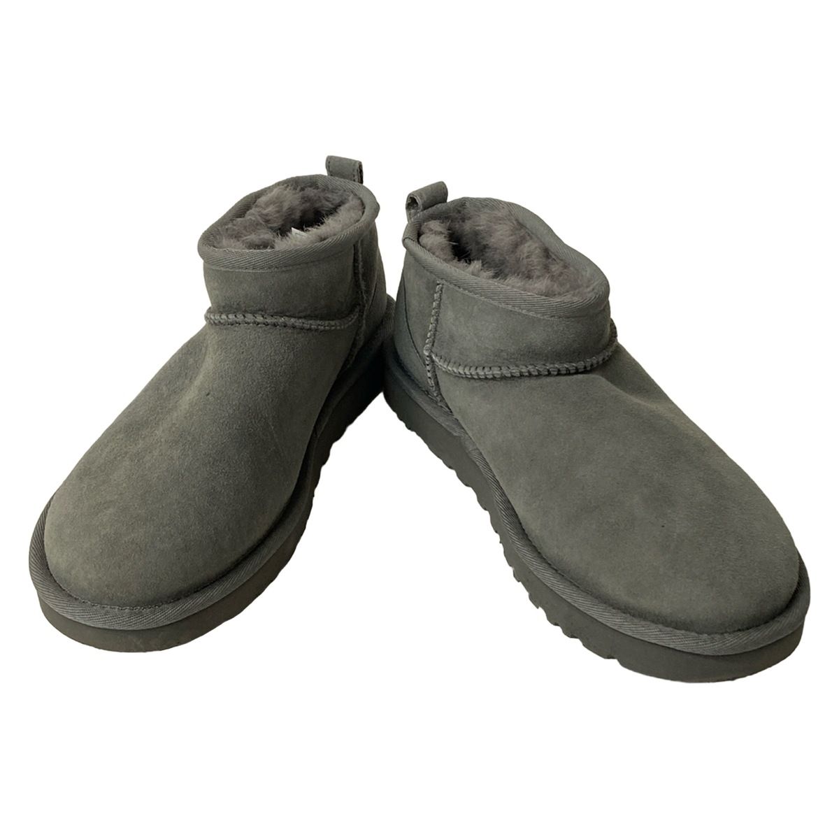 UGG アグ ショートブーツ 23 レディース クラシック ウルトラ ミニ 1116109 グレー ムートン