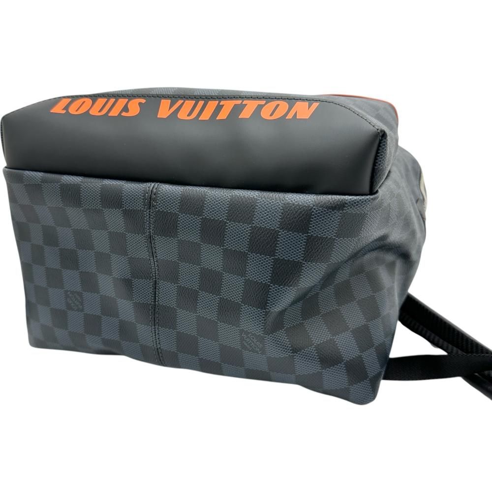  LOUIS VUITTON ルイ ヴィトン N 40157 ディスカバリーデイパック バックパック リュック デイパック ダミエキャンバス レザー ネイビーPVC オレンジレザー レディース リュック バックパック バッグ