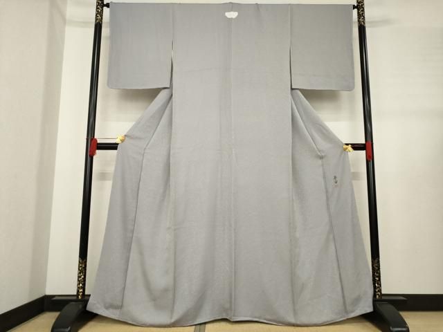 平和屋着物●京友禅作家 山科春宣 色無地 源氏鼠色 正絹 ♥ ck