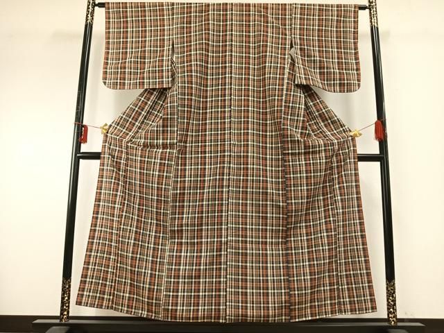 平和屋着物○上質な紬 格子 正絹 逸品 未使用 AABE1615fy - メルカリ