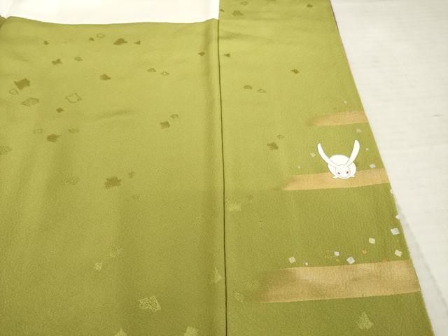 平和屋着物●人形作家・ホリヒロシ　訪問着　駒刺繍　雪月華　暈し染め　金彩　正絹　逸品　AABE3403ck 平和屋着物○人形作家・ホリヒロシ 訪問着 駒刺繍 雪月華 暈し染め