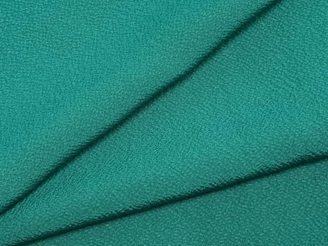 平和屋着物 上質な色無地 青緑色 やまと誂製 正絹 fy