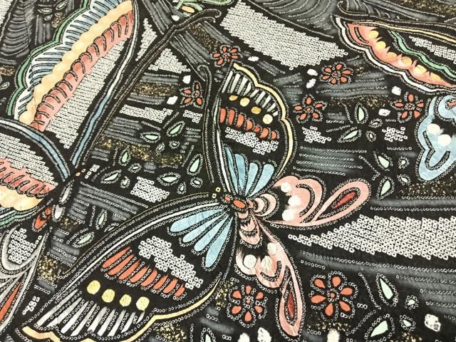 平和屋着物○豪華振袖 絞り 舞蝶文 暈し染め 金銀彩 正絹 逸品