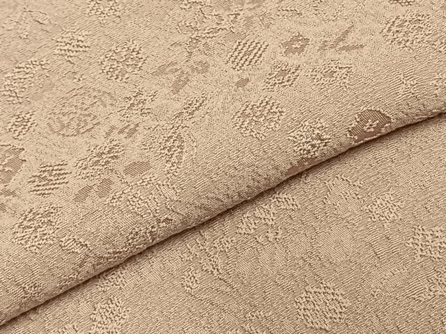  平和屋着物●上質な色無地 堅牢染 草花地紋 虹色 丹後ちりめん 反端付き 正絹 ♥ fy 色無地 着物