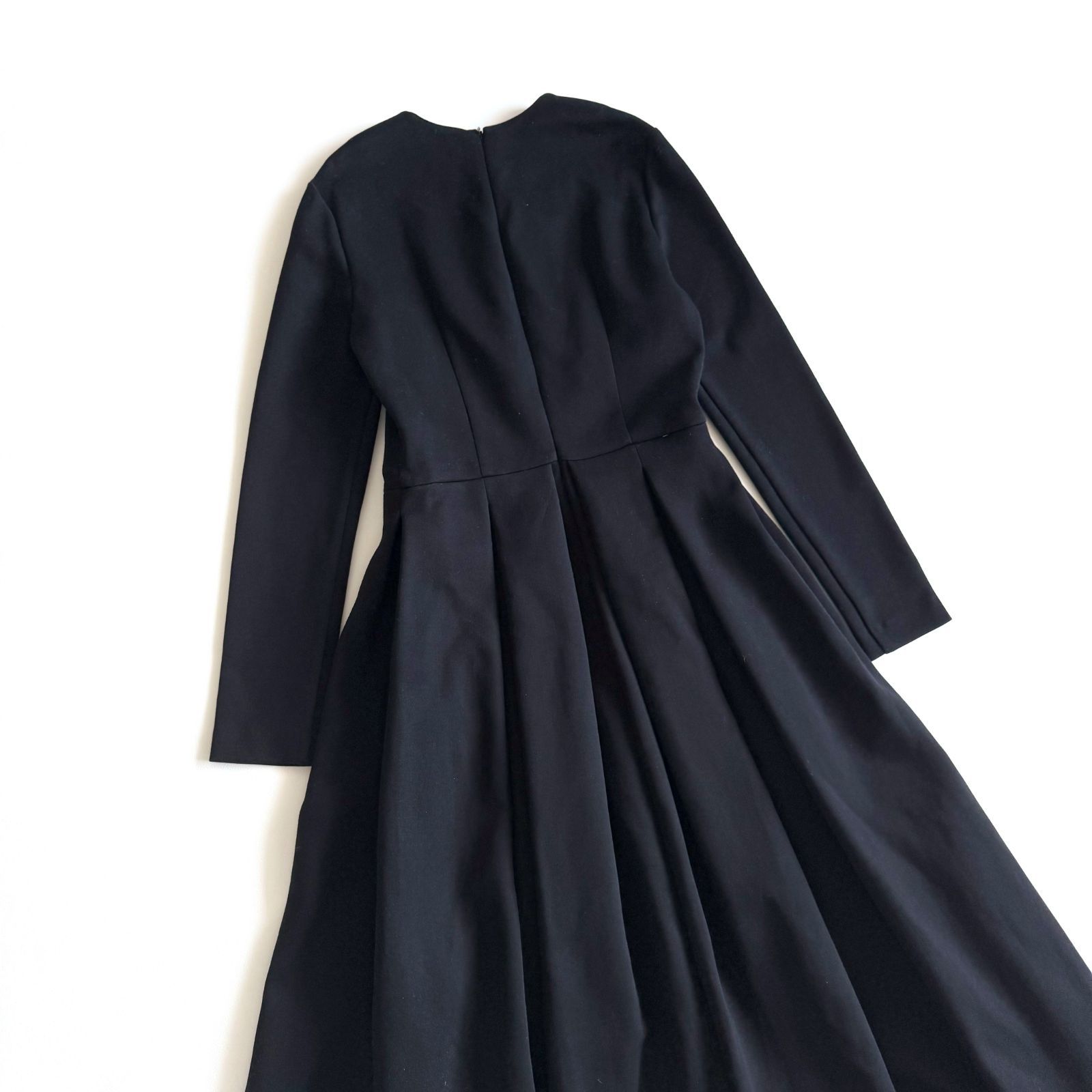 TSURU by MARIKO OIKAWA 長袖 ワンピース 34 ブラック 上品 フォーマル