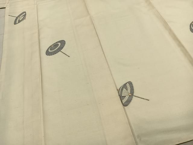 平和屋着物○京の名門・菱屋六右ェ門 紬 番傘 正絹 逸品 AABE1674fy