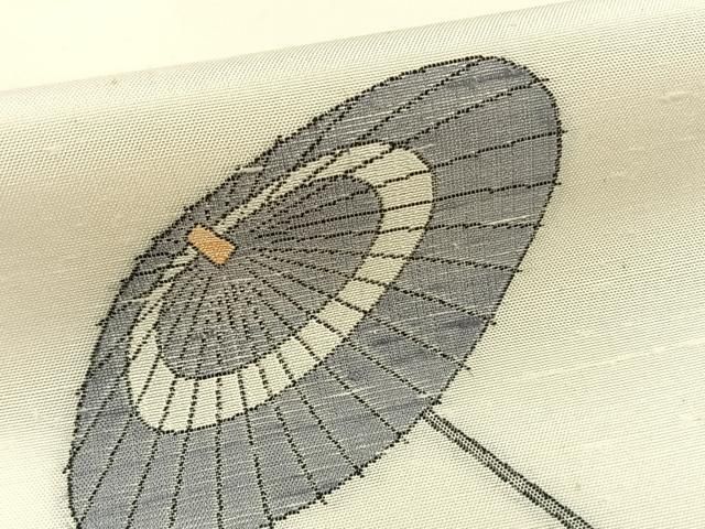 平和屋着物○京の名門・菱屋六右ェ門 紬 番傘 正絹 逸品 AABE1674fy