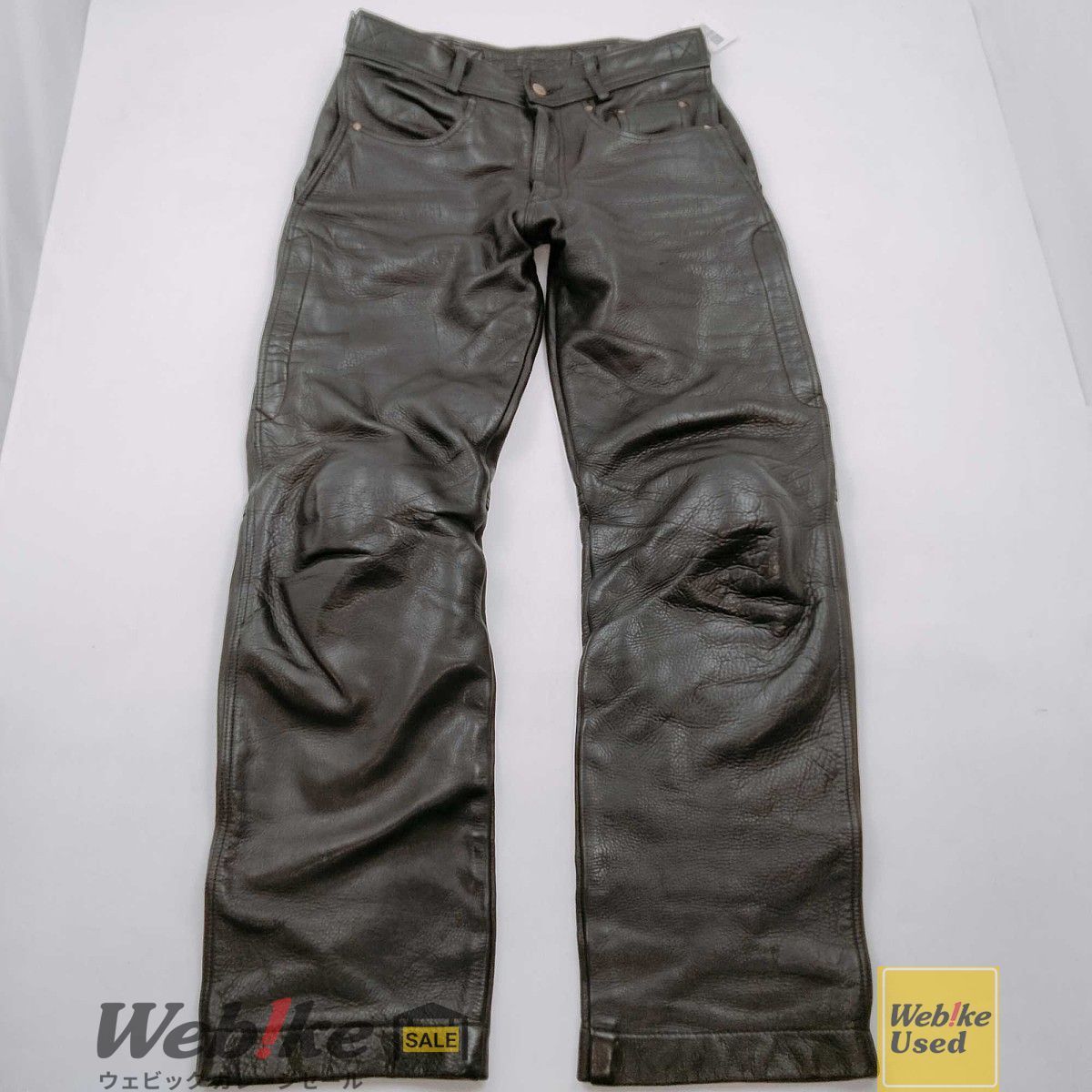 ROUGH＆ROAD ストレートレザーパンツルーズフィット サイズ MW