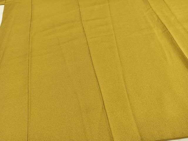  平和屋着物 上質な色無地 芥子色 正絹 fy 色無地 着物