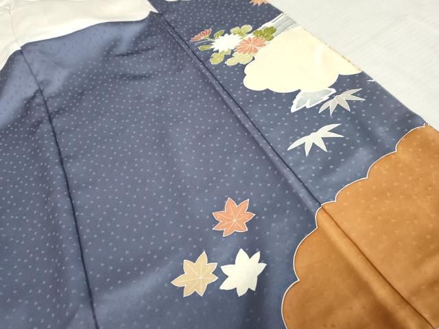 平和屋着物○創業460年・千總 振袖 駒刺繍 雲取り渡り橋風景文 金彩