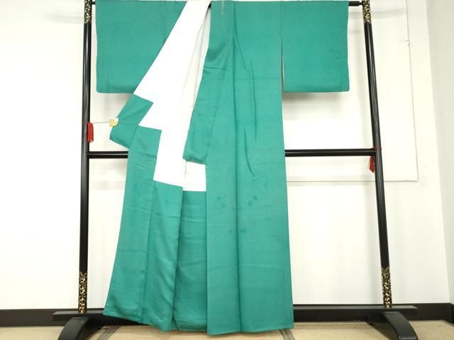 青緑色 正絹