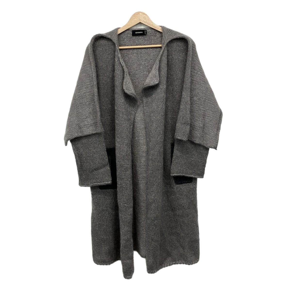 イタリア製　グレー ニット コート　CIVIDINI CIVIDINI(チヴィディーニ) コート サイズ44 L レディース - グレー