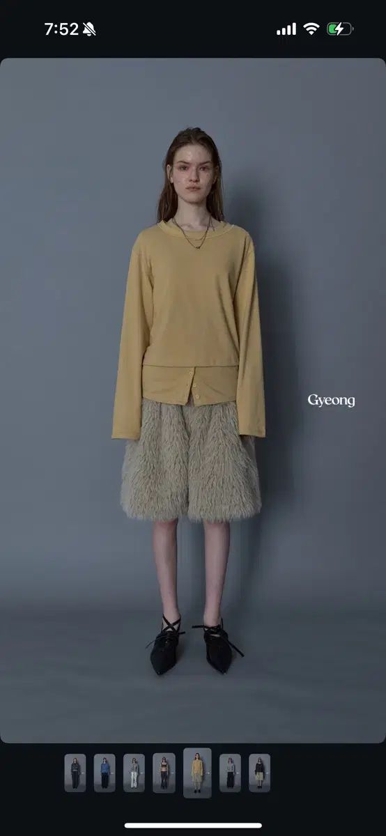 GYEONG ファー ショートパンツ 実物画像あり