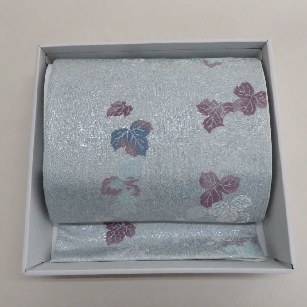 袋帯 作り帯 分離型 付帯 正絹 銀糸 ホログラム箔 フォーマル 二重太鼓