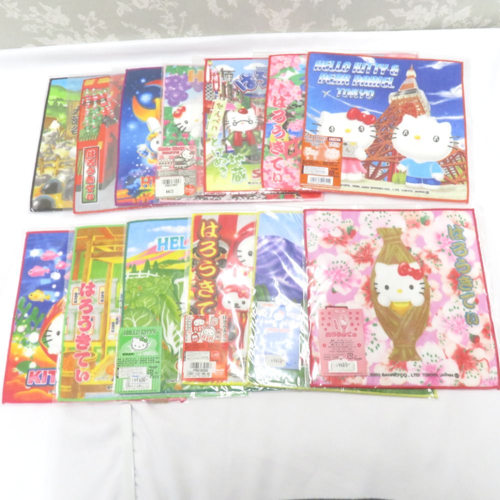 HELLO KITTY プチタオル 13枚セット ご当地キティ タオルハンカチ ミニ