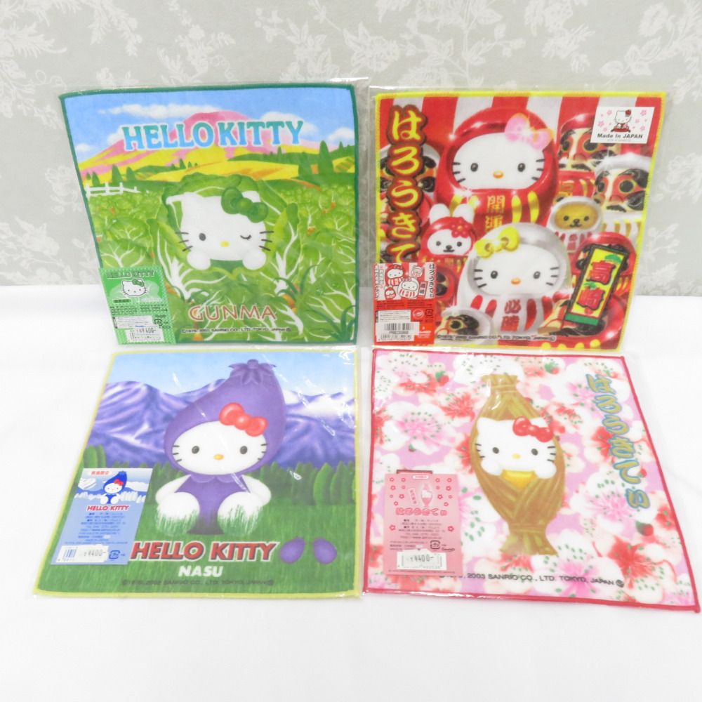 HELLO KITTY プチタオル 13枚セット ご当地キティ タオルハンカチ ミニ
