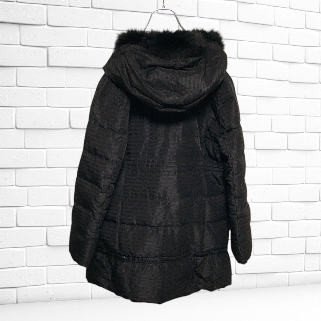 SONIA ストア ダウンコート フォックスファー L ブラック ペイズリー
