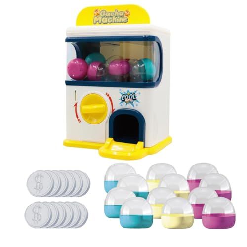 カプセルトイマシーン がちゃがちゃ 本体 がちゃぽん カプセルトイ おもちゃ キャラター マスコット 玩具 子供 ゲームセンター パーティー くじ プレゼント イエロー マスコットなし po