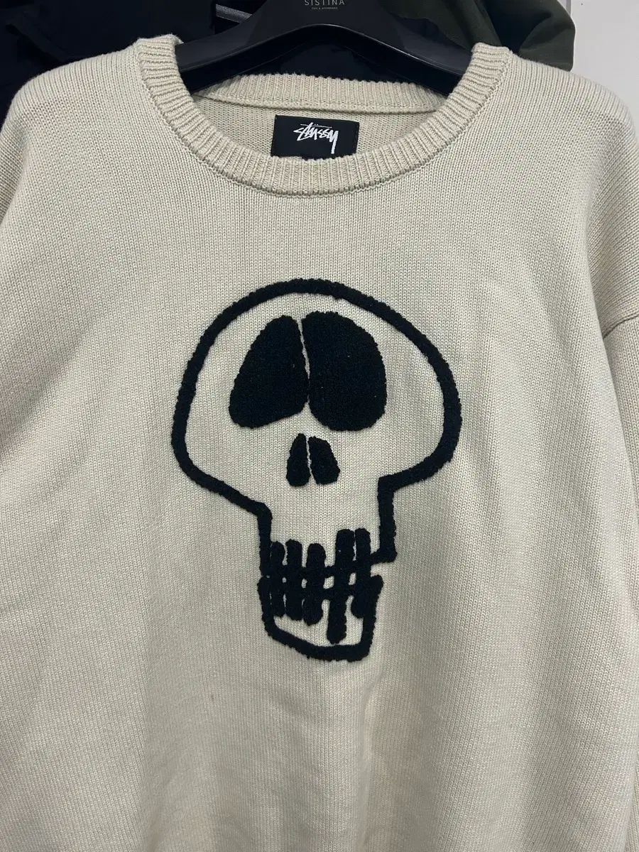 o'n'u 　SSURスカルsweat/XL他 XL STUSSY スカル ニット ナチュラル COLOR - メルカリ