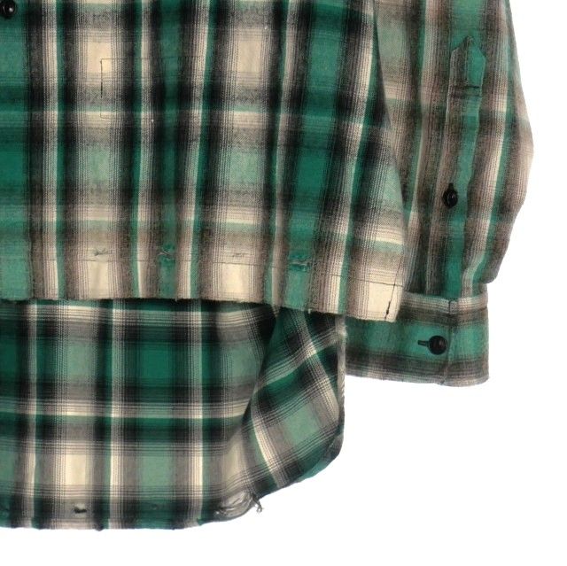 ミハラヤスヒロ MIHARA YASUHIRO 25AW Vintage Like Check Shirt 刺繍