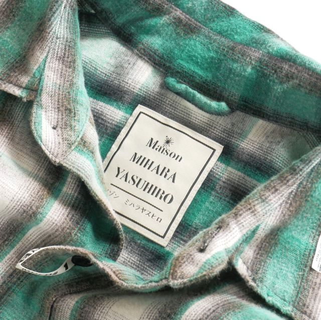 ミハラヤスヒロ MIHARA YASUHIRO 25AW Vintage Like Check Shirt 刺繍