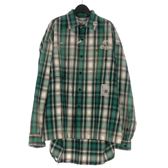 ミハラヤスヒロ MIHARA YASUHIRO 25AW Vintage Like Check Shirt 刺繍