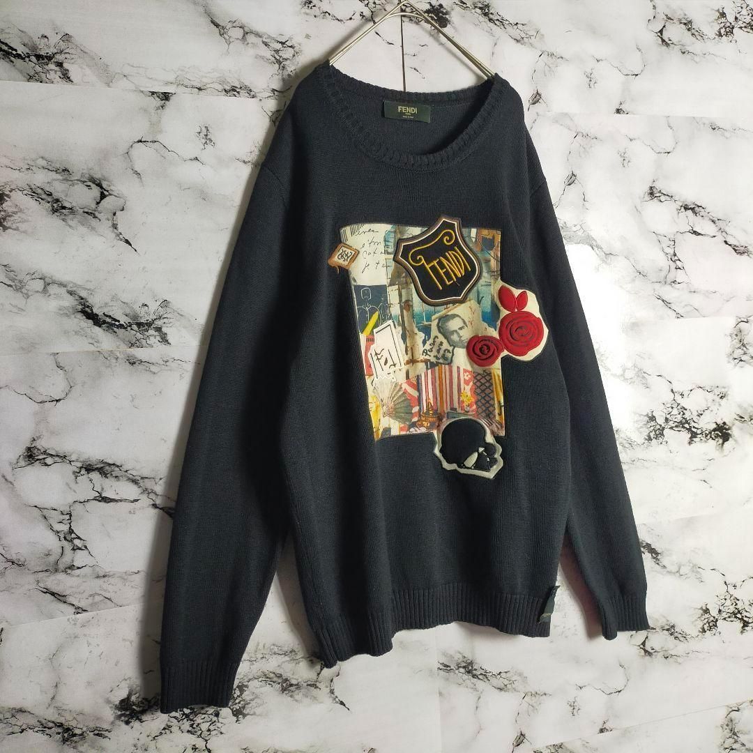 激レア】FENDI × Karl Lagerfeld ニット 52(XL相当) フェンディ カール