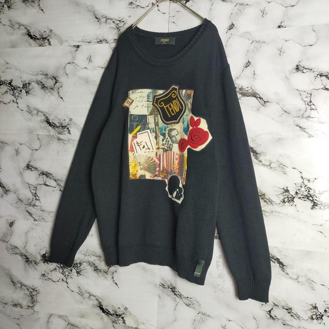 激レア】FENDI × Karl Lagerfeld ニット 52(XL相当) フェンディ カール