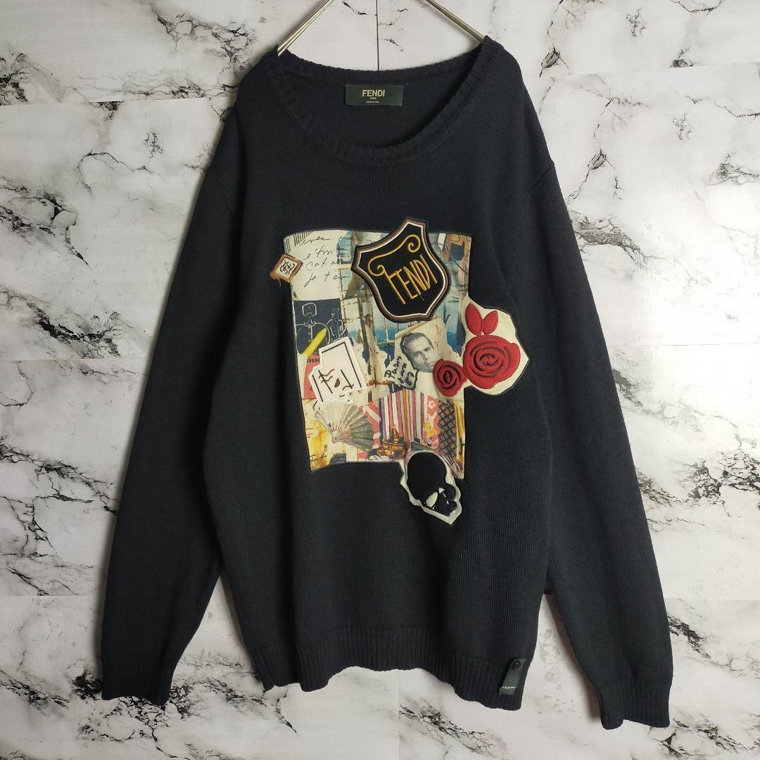 激レア】FENDI × Karl Lagerfeld ニット 52(XL相当) フェンディ カール