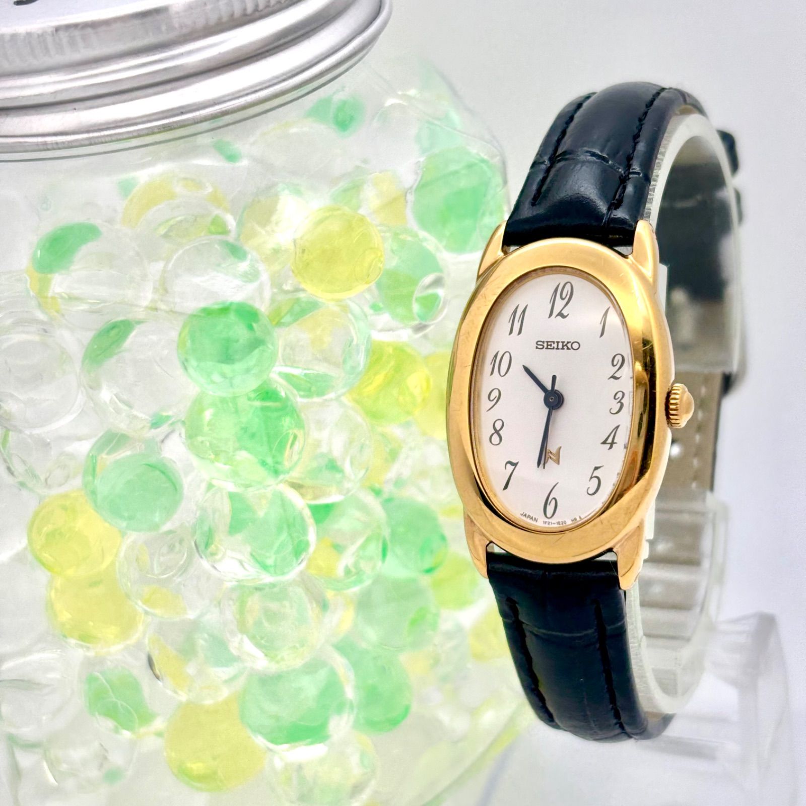 電池 SEIKO セイコー NOIE ノイエ レディース 腕時計 ゴールド オーバル 1 F 21 5 B 70 830073 ベルト