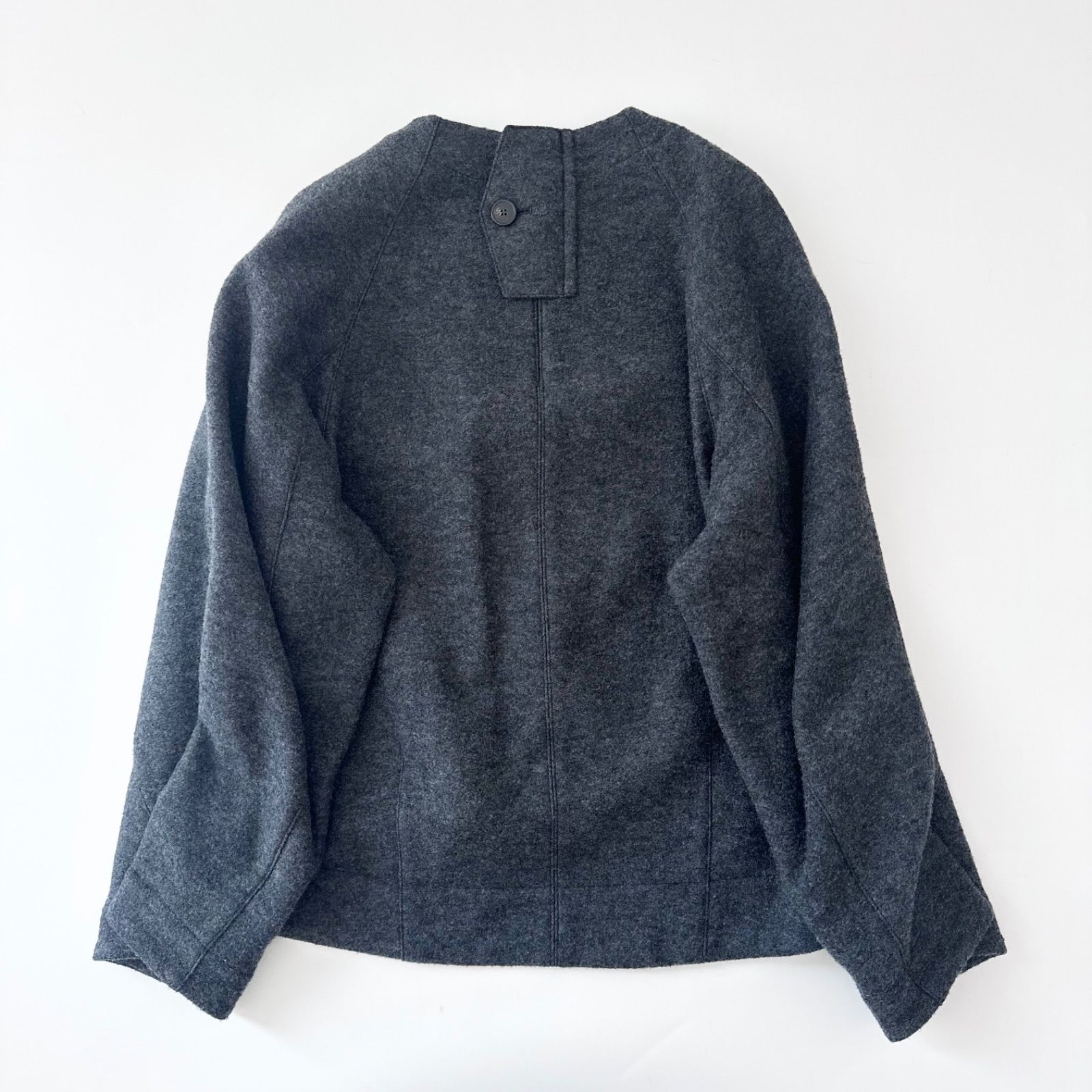 LOHEN ローヘン ウールリングジャージ コクーンプルオーバー グレー