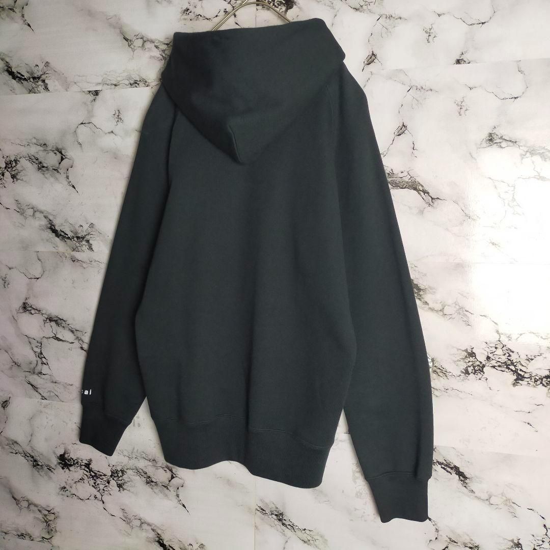 激レア】sacai × KAWS パーカー 1(M相当) 黒 フェルトロゴ コラボ