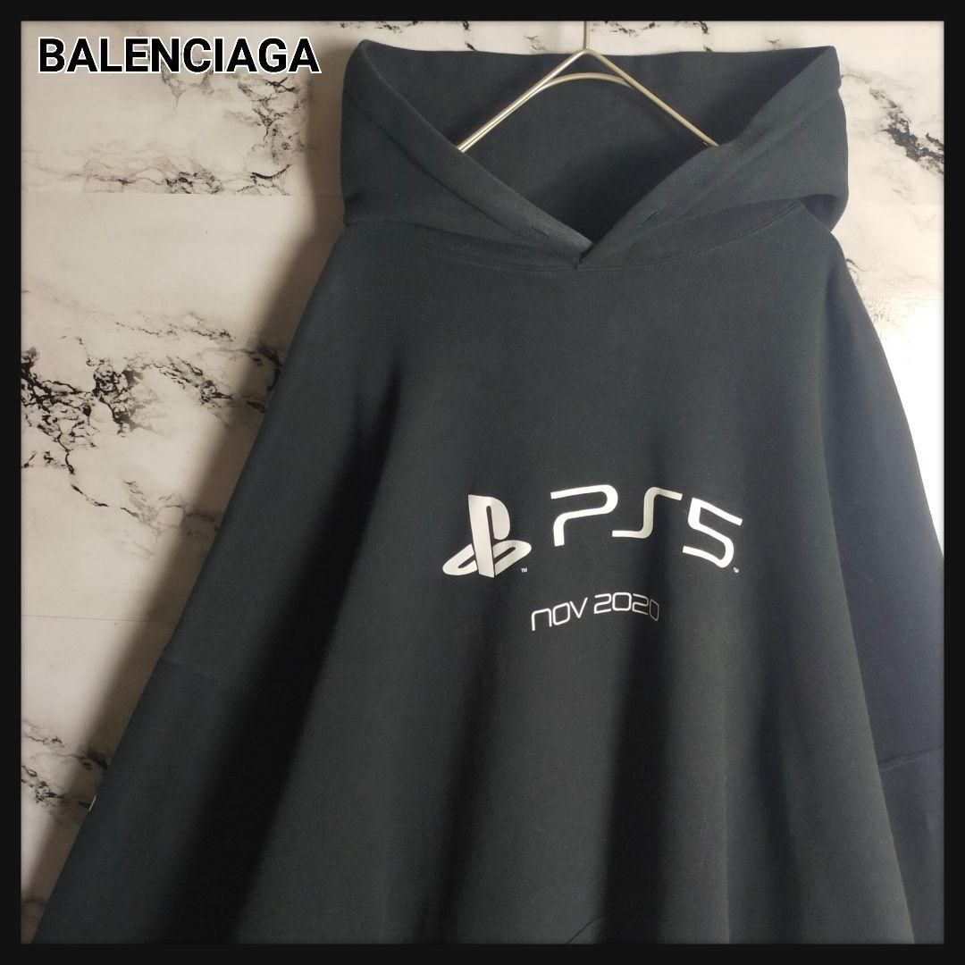 激レア】BALENCIAGA × PS5 パーカー M(実寸3XL級) 黒