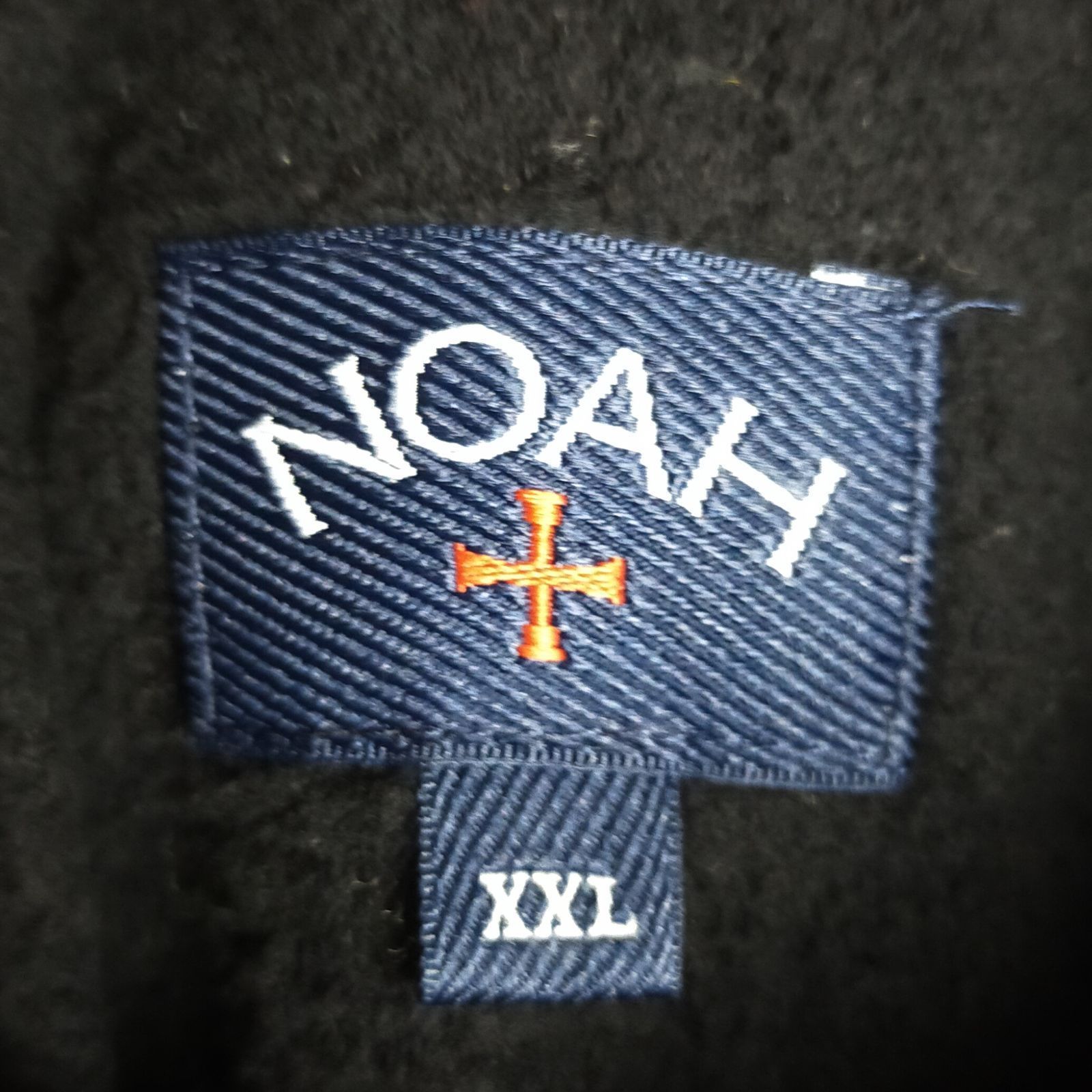 希少】NOAH ノア パーカー XL 黒 センターロゴ 刺繍 ブラック 