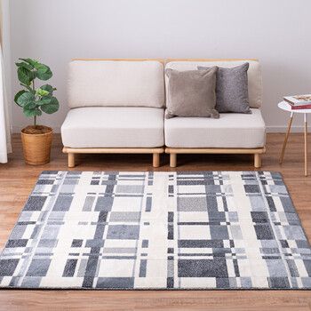 ラグ タフトラグ 約190×240cm グレー 防炎 防ダニ 抗菌 防臭 日本製 アラビカ