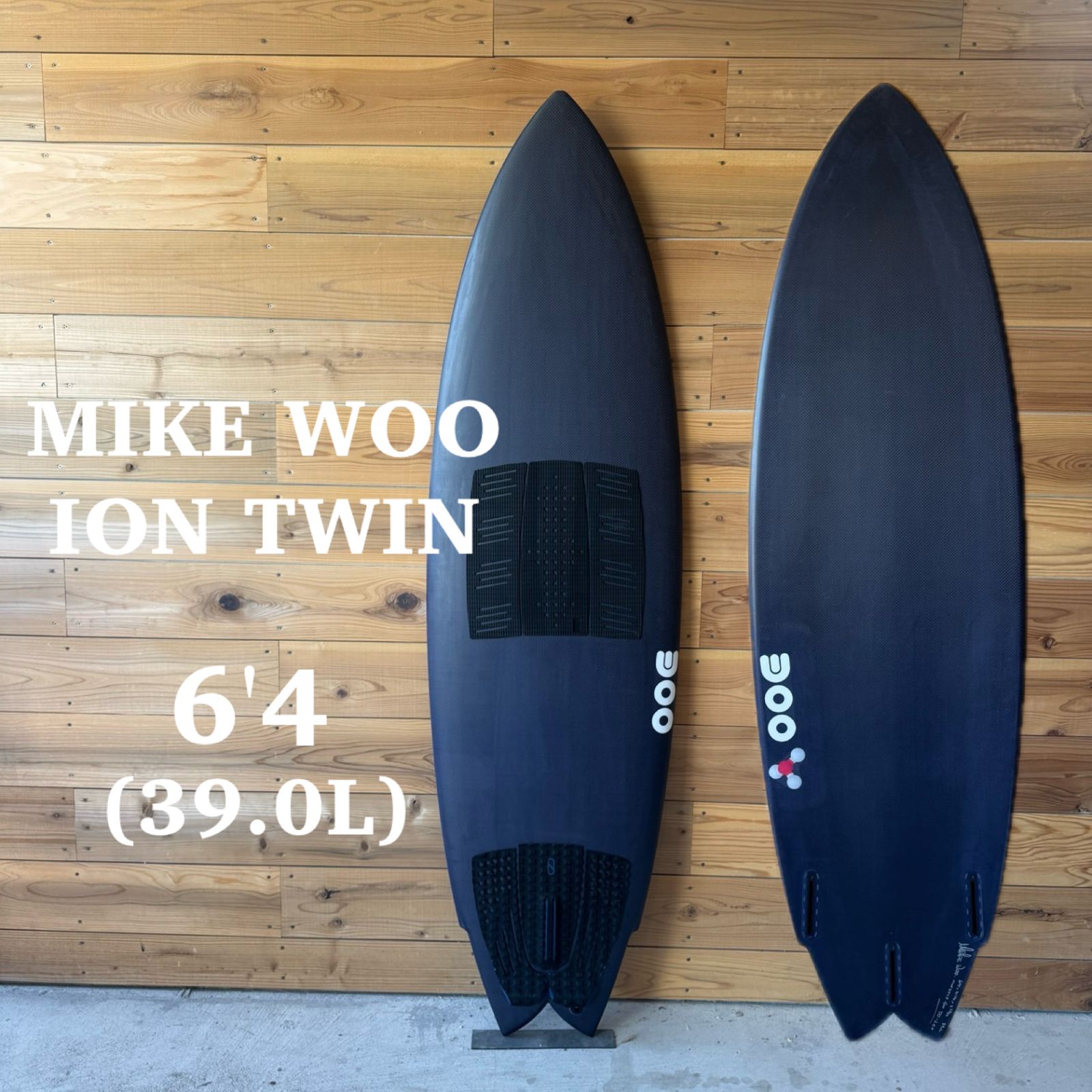美中古 サーフボード MIKE WOO マイクウー ION TWIN 6'4 39.0L FULL
